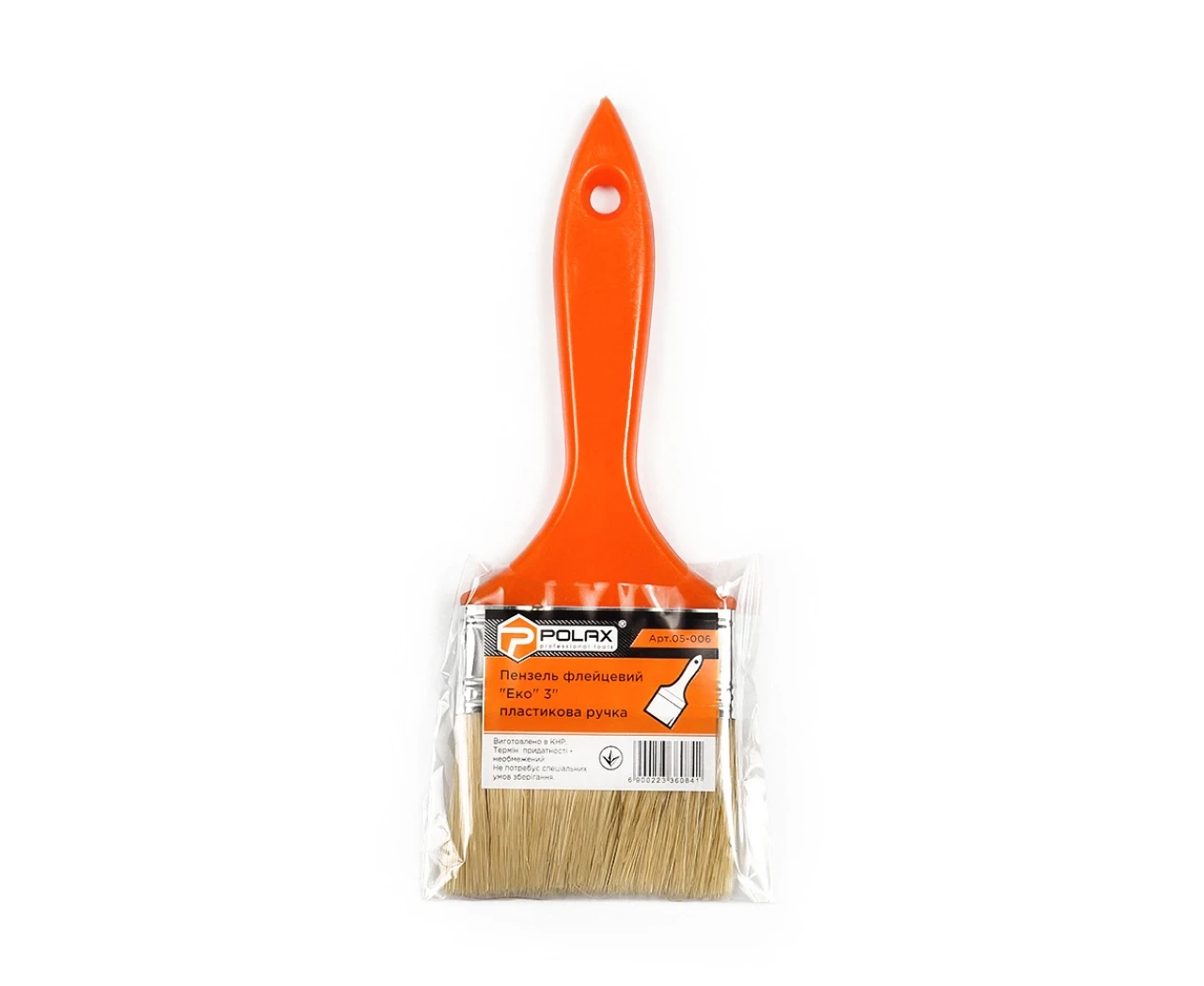 Кисть флейцевая Эко 3" пластиковая ручка смешанный ворс (2427900800) - фото 2 Кисть флейцевая Эко 3" пластиковая ручка смешанный ворс (2427900800) - фото 2