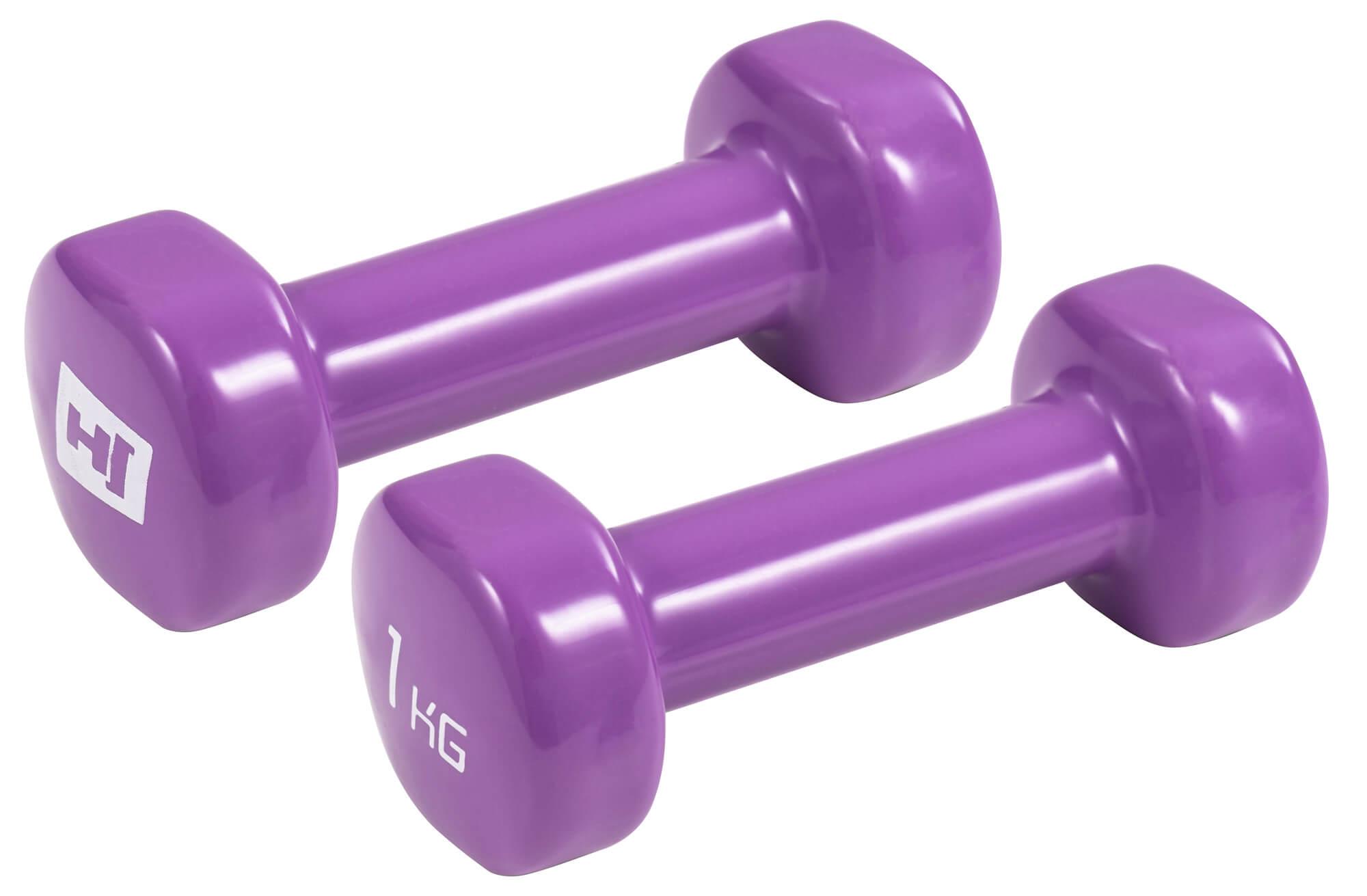 Набір гантелей Hop-Sport HS-V010DC 2х1 кг круглих вінілових Фіолетовий - фото 2 Набір гантелей Hop-Sport HS-V010DC 2х1 кг круглих вінілових Фіолетовий - фото 2