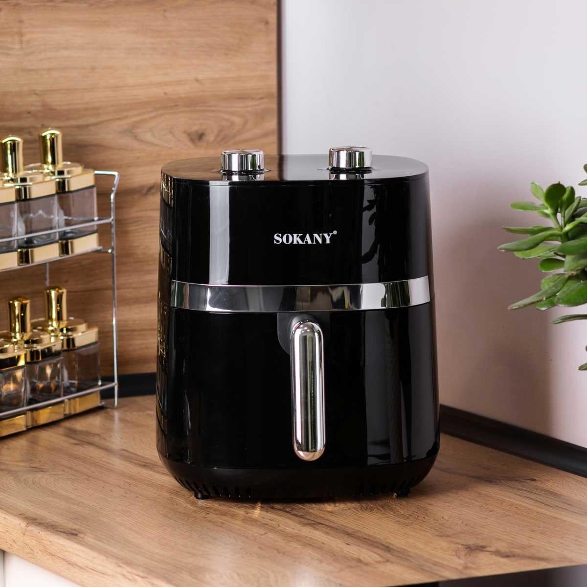 Аэрогриль Sokany 6,5 л 1500 Вт Черный (SK10024)