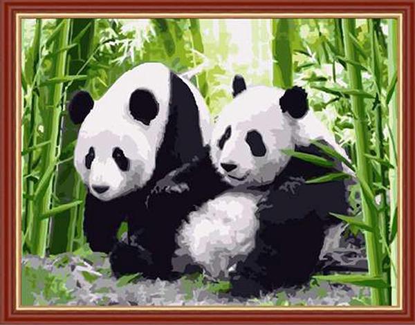 Картина по номерам Идейка Панды 40x50 см (skl-КНО195)