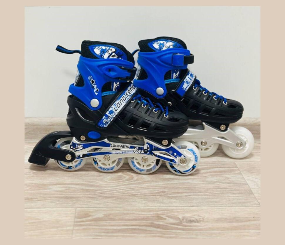 Набор раздвижных роликовых коньков Maraton Combo 2in1 Ice S р. 31-34 Синий. - фото 2 Набор раздвижных роликовых коньков Maraton Combo 2in1 Ice S р. 31-34 Синий. - фото 2