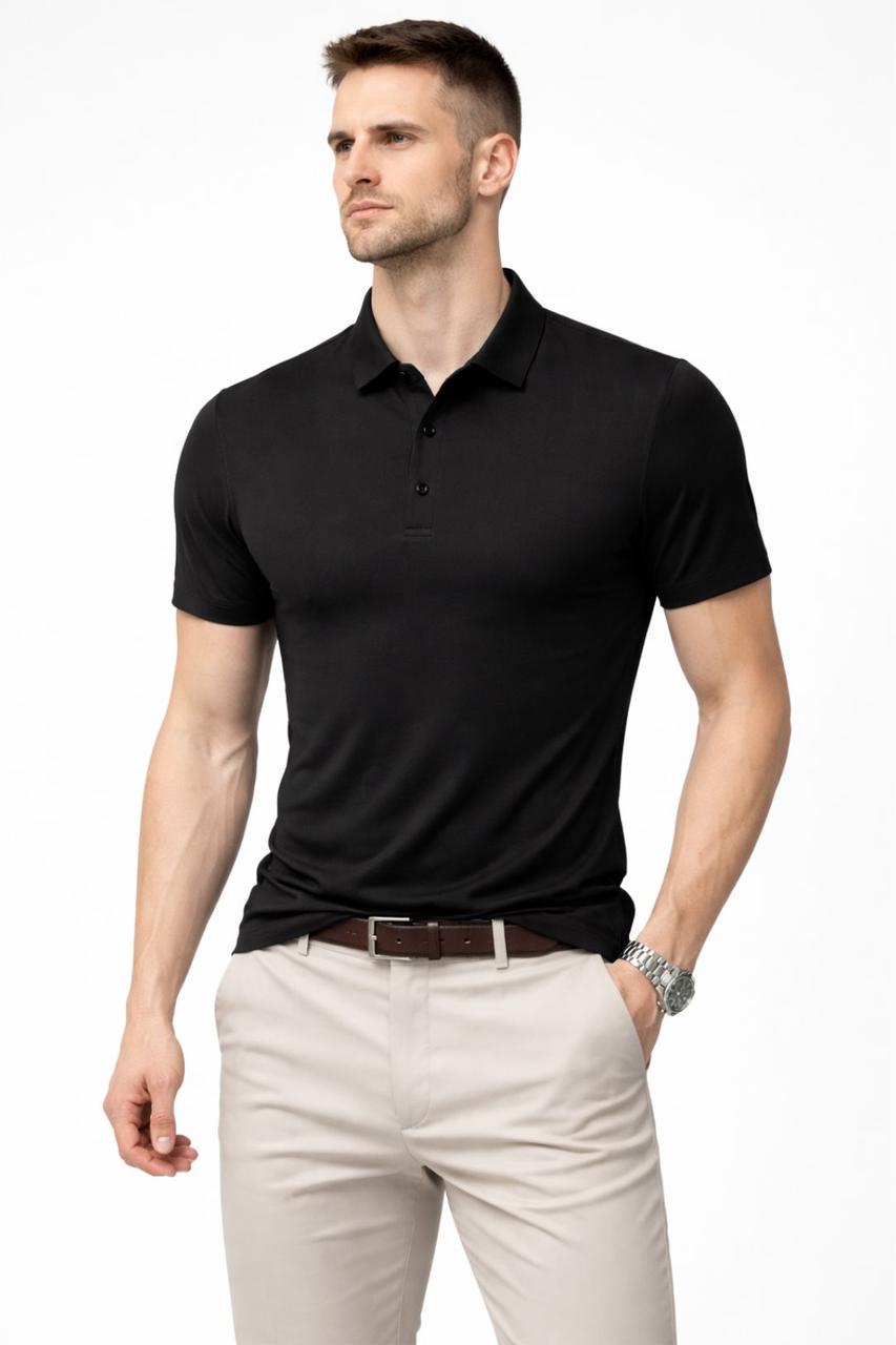 Поло мужское спортивное Slim Fit Плей оф JF XL Черный Поло мужское спортивное Slim Fit Плей оф JF XL Черный