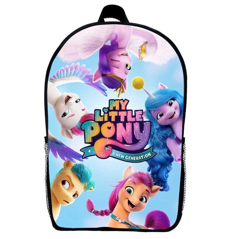 Школьный рюкзак детский с принтом My little pony 01 29х21х9 см 5 л Черный (2207687783)