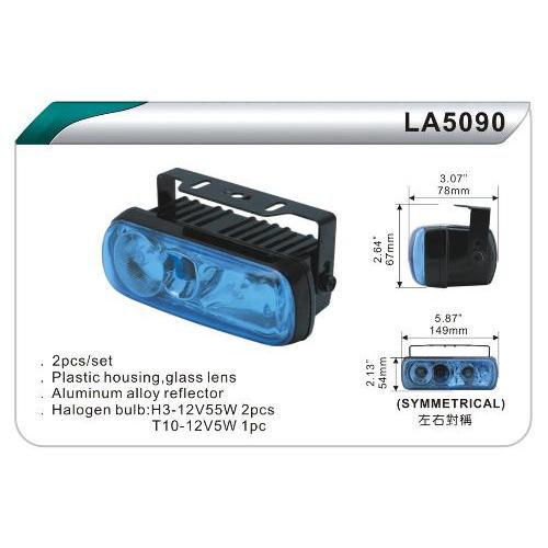 Фара додаткова DLAA 5090-W 2хH3+T10 12V-55W 149х54 мм (37922)