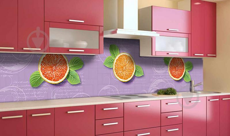 Скинали на кухню Zatarga "Апельсин" 650х2500 мм виниловая 3Д наклейка кухонный фартук самоклеящаяся Z181726/1 Скинали на кухню Zatarga "Апельсин" 650х2500 мм виниловая 3Д наклейка кухонный фартук самоклеящаяся Z181726/1