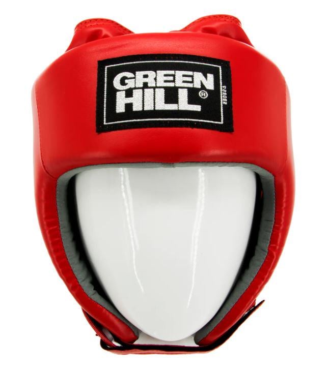 Боксерский шлем Green Hill TRAINING искусственная кожа S Красный (6936116105971)