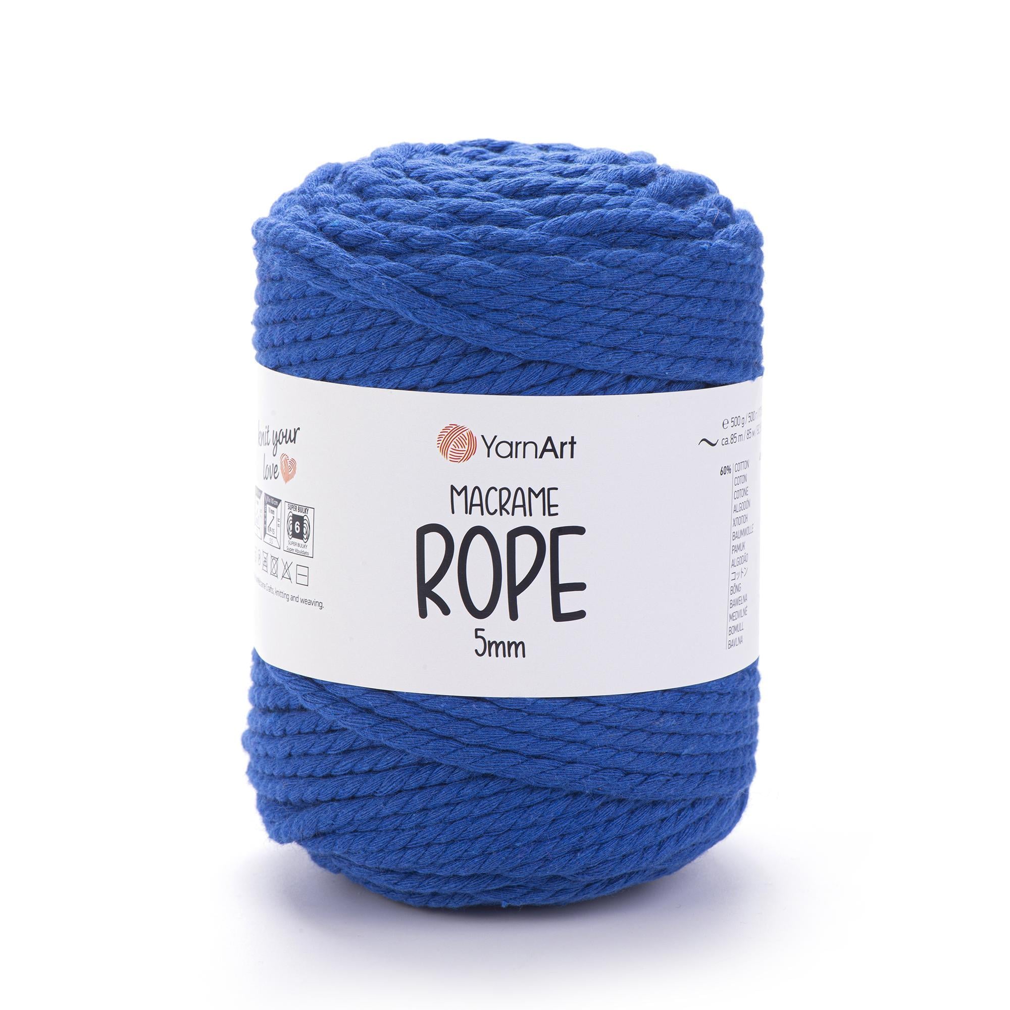 Шнур витый Macrame Rope 5 мм 500 г Синий №772 (1815910814)