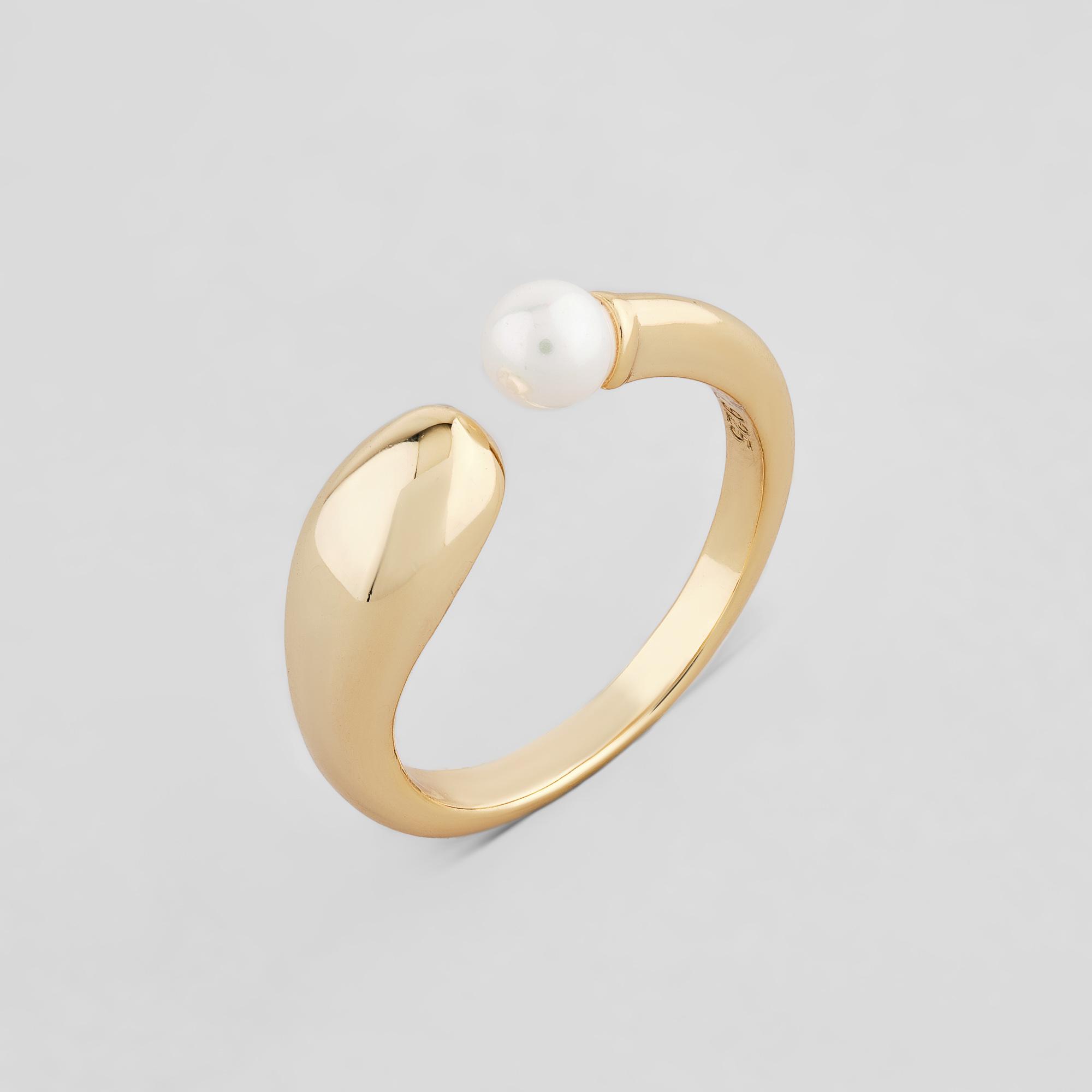 Серебряное кольцо Minimal Жемчужина (R84506)