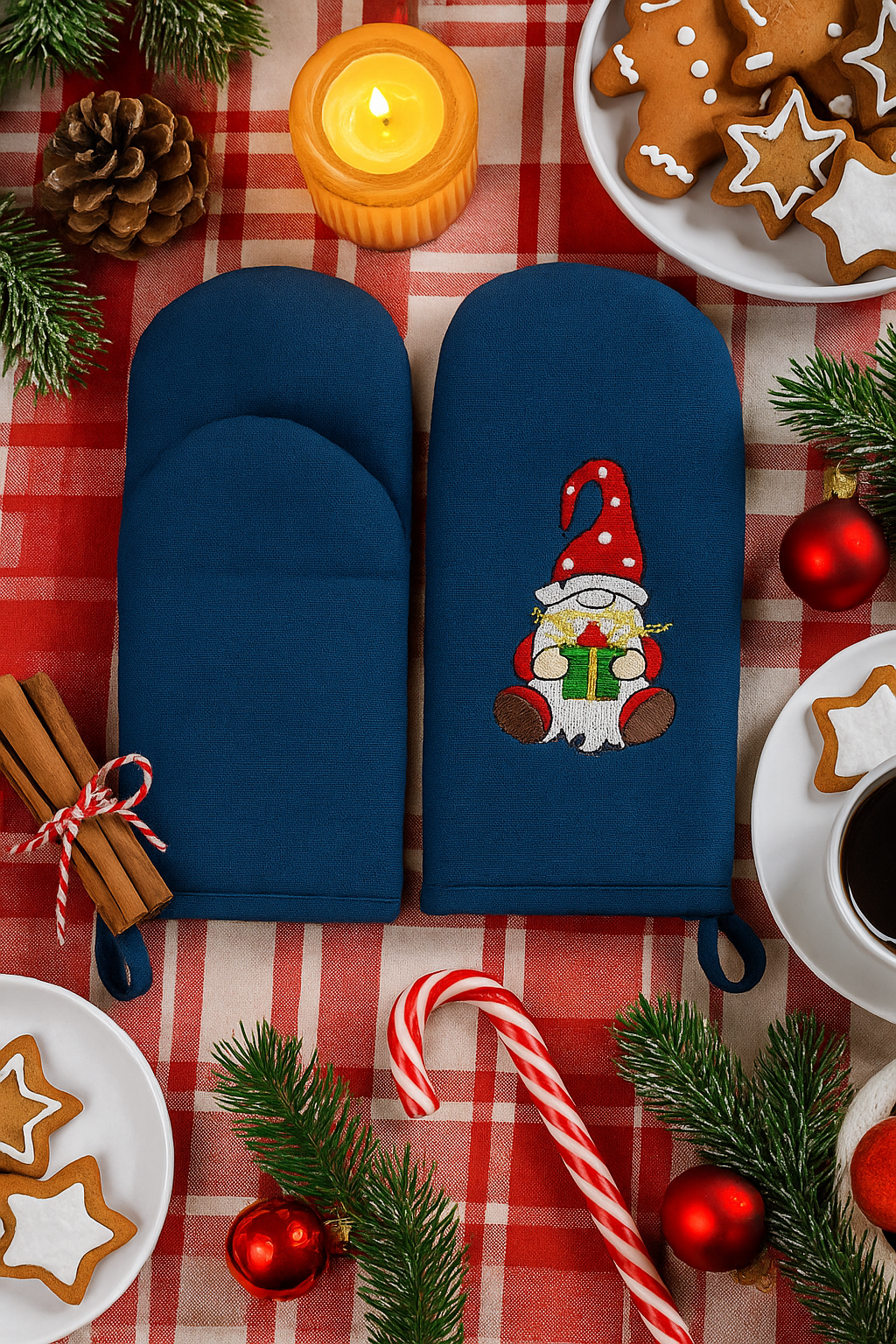 Перчатка с вышивкой Гном Синий (30084527)