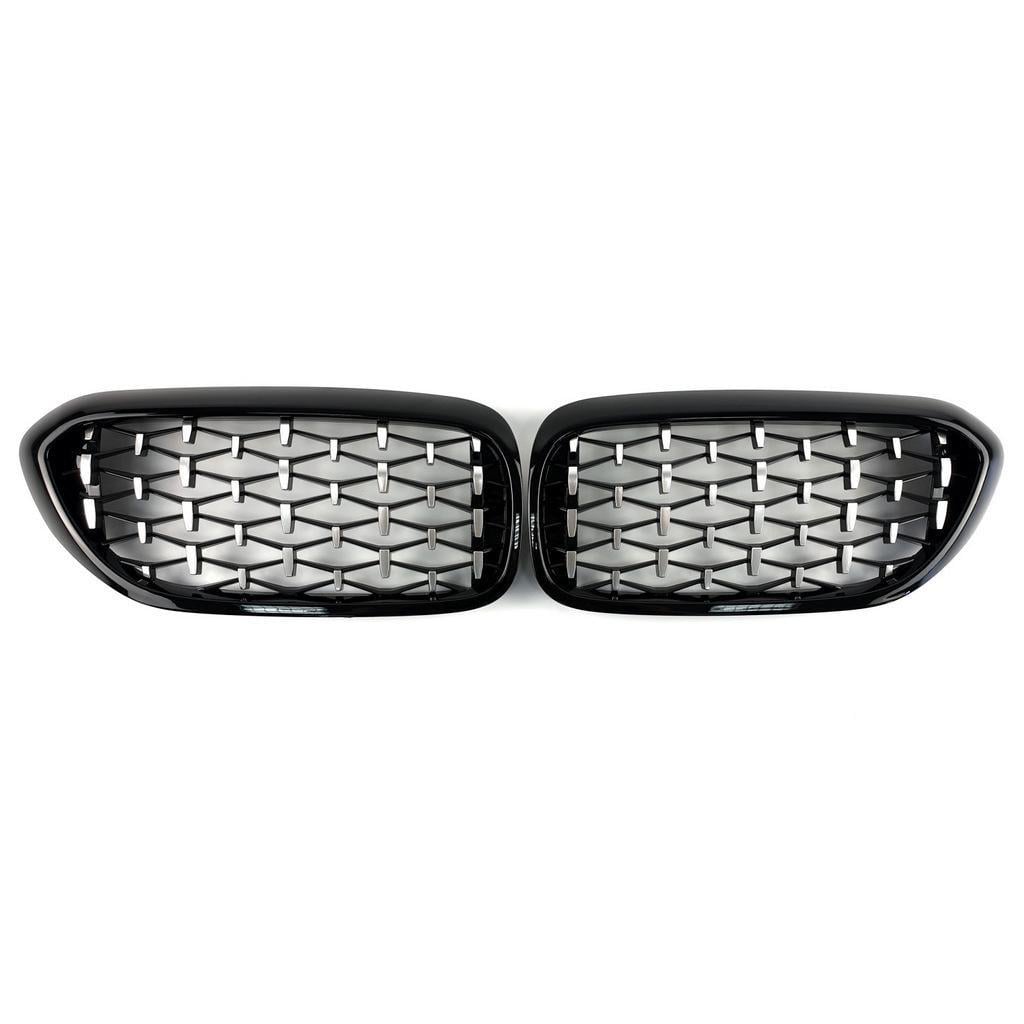 Решетка радиатора GBT для BMW 5 Diamond G30/31 2017-2023 гг. пластик Серый (27669280)