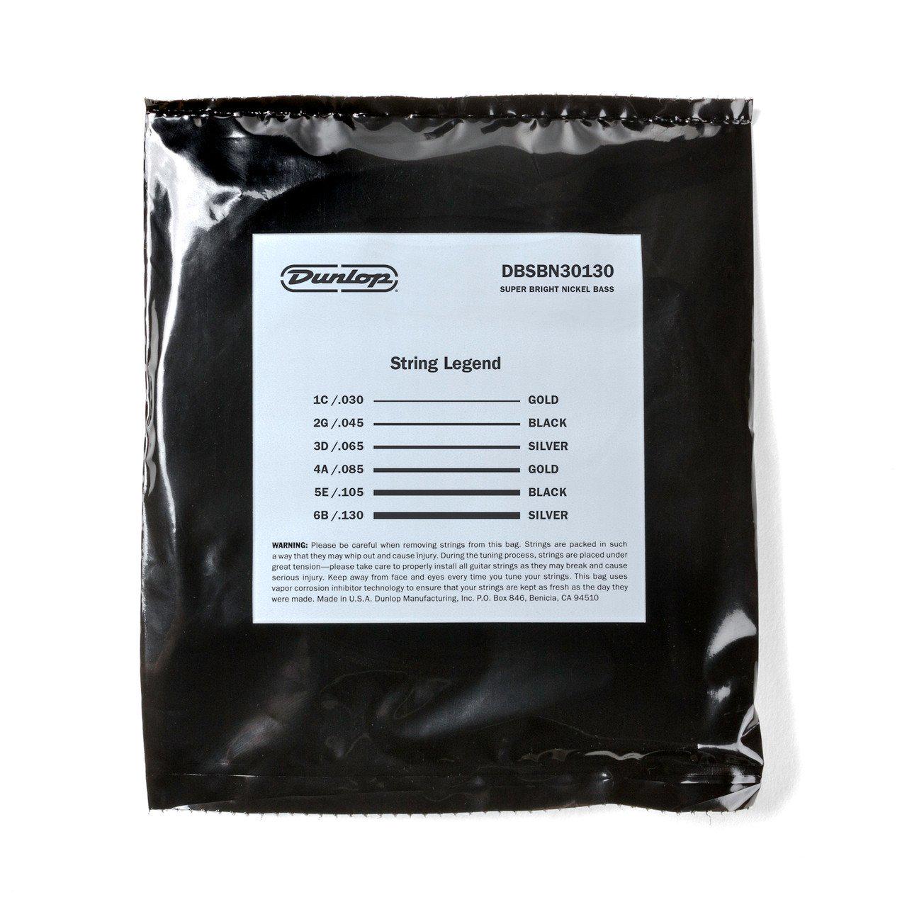 Струны для 6-струнной бас-гитары Dunlop DBSBN30130 Super Bright Nickel (123848) - фото 3 Струны для 6-струнной бас-гитары Dunlop DBSBN30130 Super Bright Nickel (123848) - фото 3