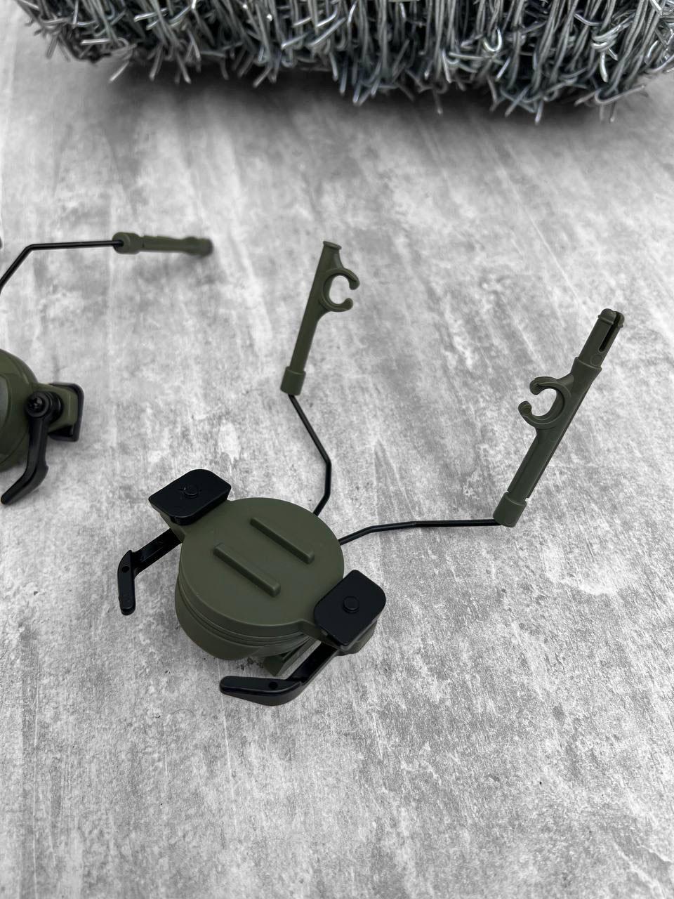 Кріплення на шолом OX Horn Headset Bracket для навушників Peltor Earmor Walkers Olive - фото 5