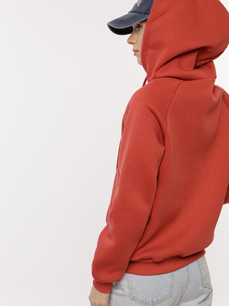 Худі жіноче ЦБ-00223880 р. 42 Теракотовий (SKT000918529) - фото 5