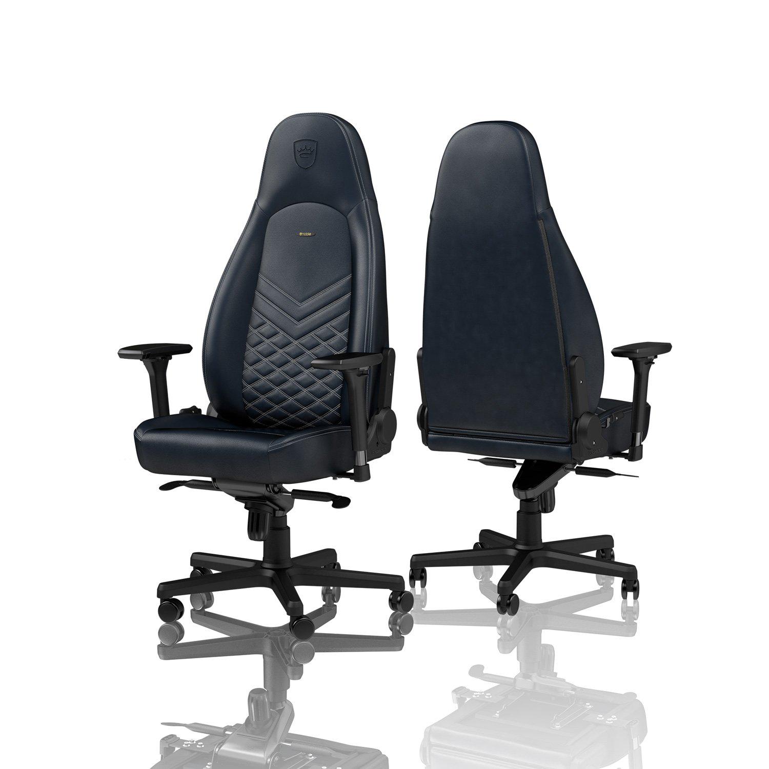 Крісло геймерське Noblechairs ICON Real Leather Midnight Blu (2d1578fa) - фото 2