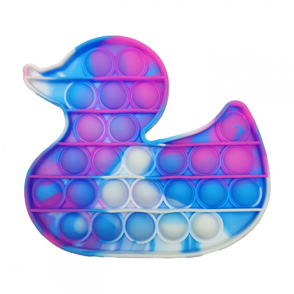 Игрушка-антистресс пупирка Bambi Pop It Уточка Розово-голубая (500128ER)