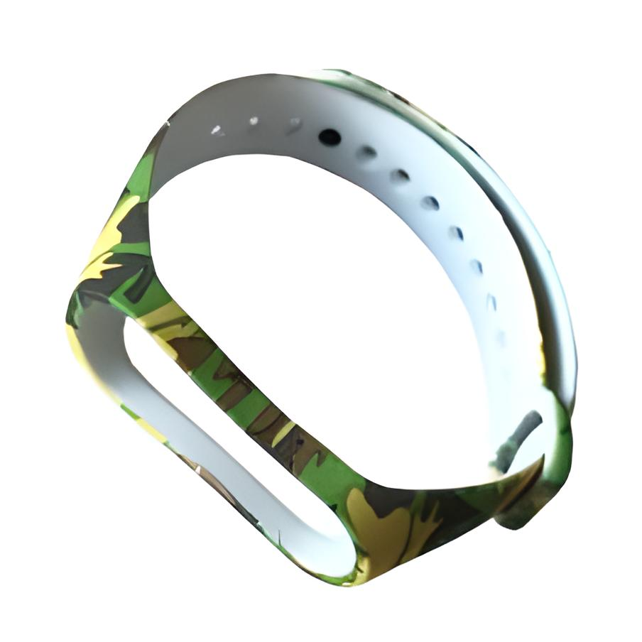 Ремешок для фитнес браслета Xiaomi Mi Band 3 4 Camouflage 1 Green