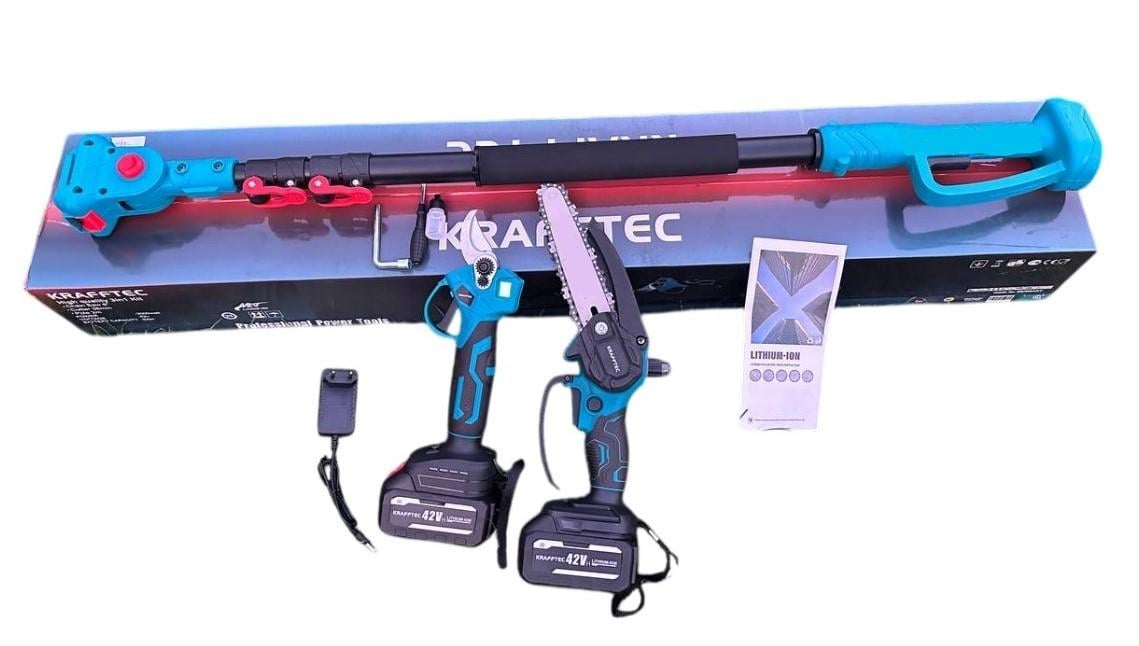 Набір акумуляторний Krafftec пилка/секатор/подовжувач 42V/5AP (2796873)