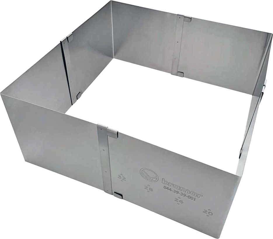 Форма раздвижная квадратная Bramar Н 150 мм (kvН150)