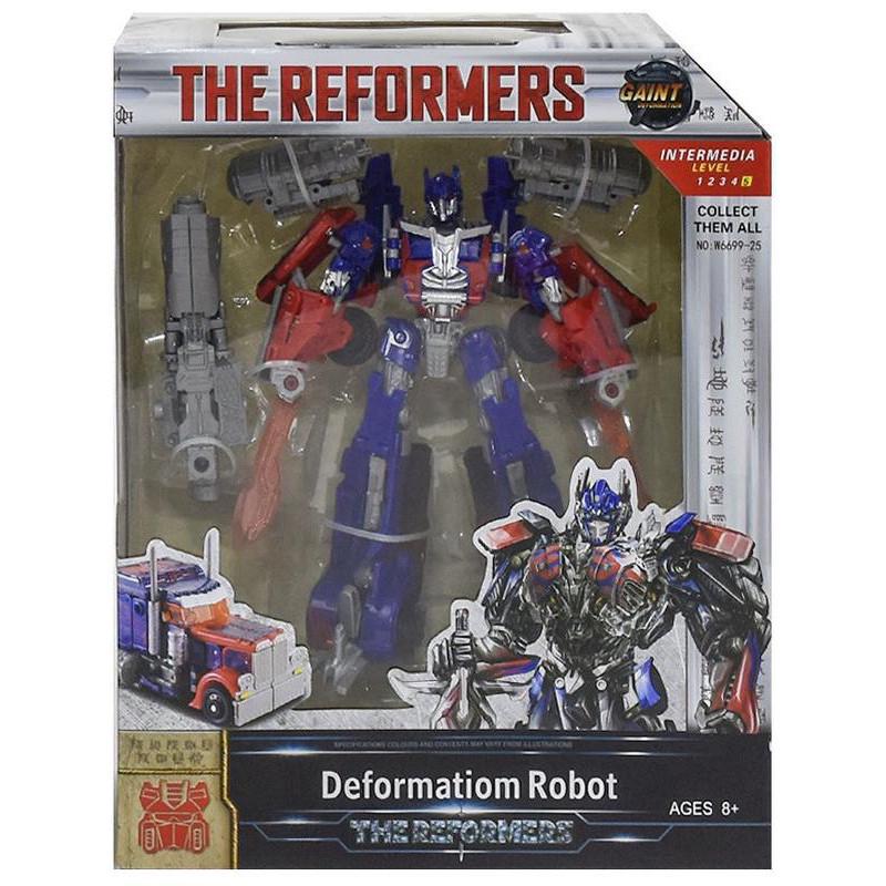 Детская игровая фигурка Трансформер Оптимус Прайм Грузовик-Робот с подвижными деталями Сине-красный (28443547)