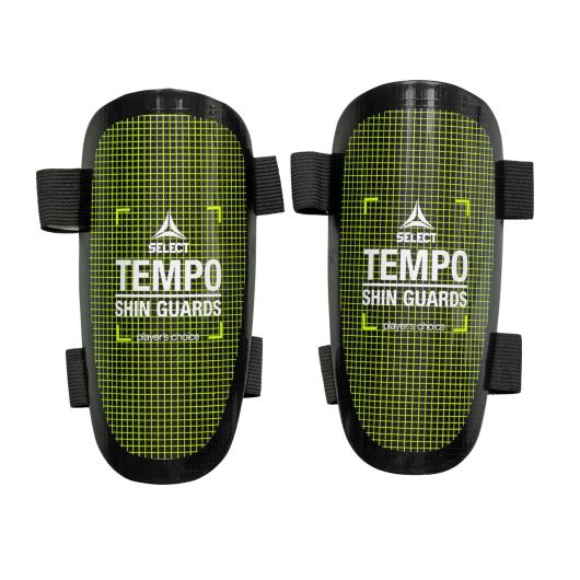 Щитки футбольні Select SHIN GUARDS TEMPO v25 141 см M Чорний/Зелений (6936116104302)