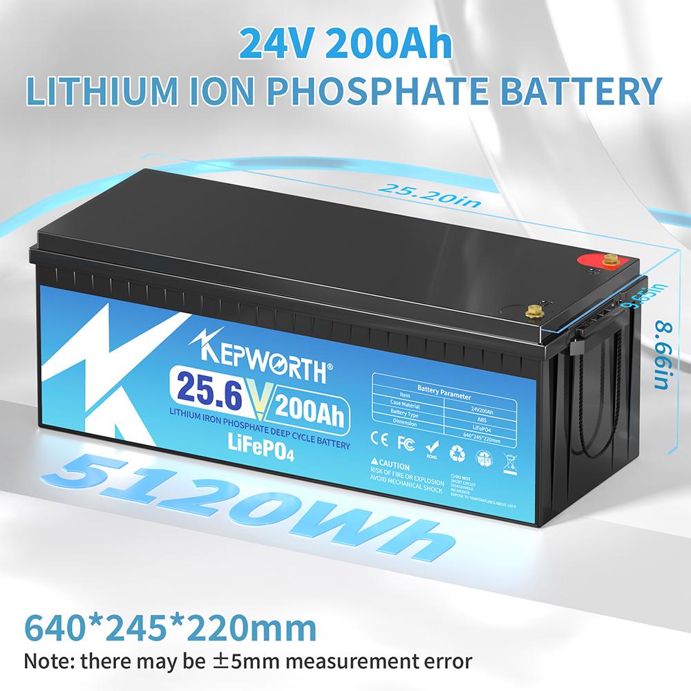 Аккумулятор Kepworth LiFePO4 24V 200Ah 5120W BMS (K24200640) - фото 2 Аккумулятор Kepworth LiFePO4 24V 200Ah 5120W BMS (K24200640) - фото 2