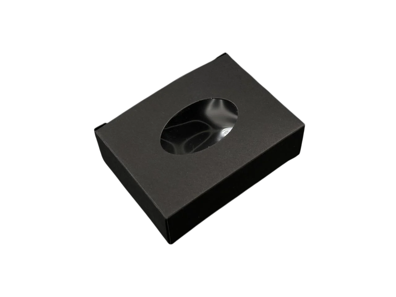 Коробка для подарков сборная с прозрачным окном картонная 9,5х7х3 см Черный (OA-95) - фото 1 Коробка для подарков сборная с прозрачным окном картонная 9,5х7х3 см Черный (OA-95) - фото 1