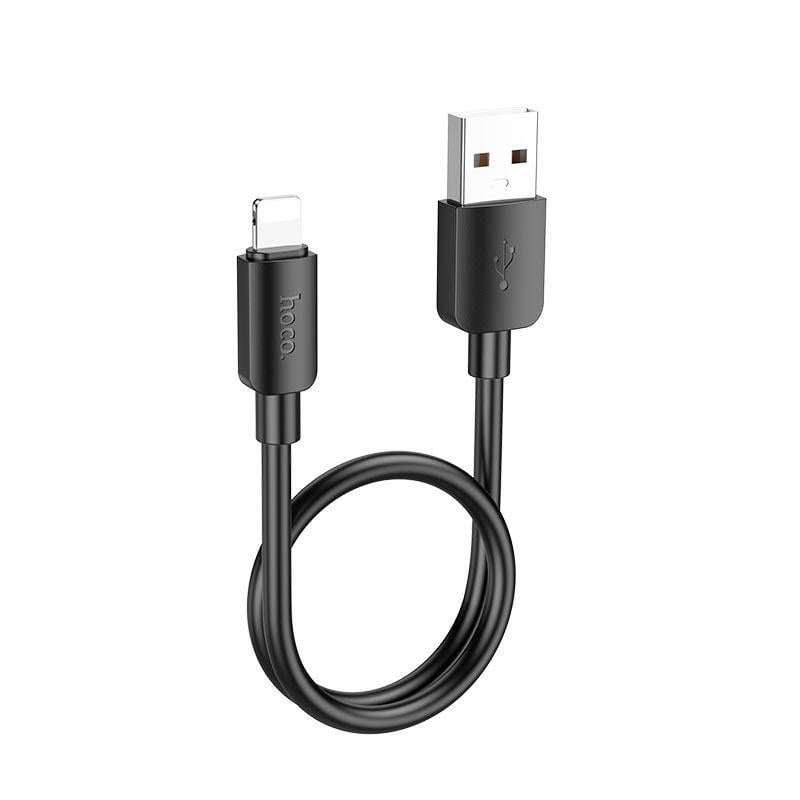 Кабель Hoco X96 USB to Lightning 12W 0,25 м Black - фото 1