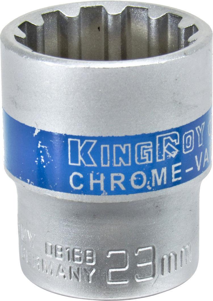 Головка торцевая низкая двенадцатигранная KING ROY Spline 1/2 23 мм (30164-23)