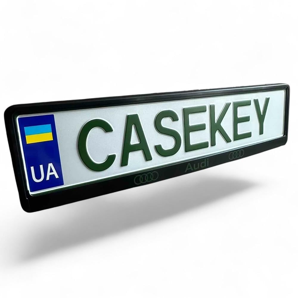 Авторамка Електро з лакованим друком Audi (auramka4)