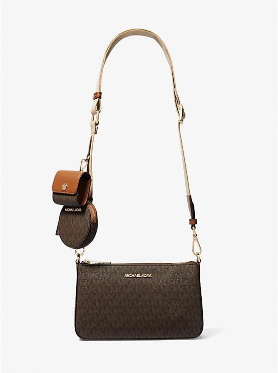 Жіноча сумка Michael Kors Jet Set Logo Brown (MK-770641)