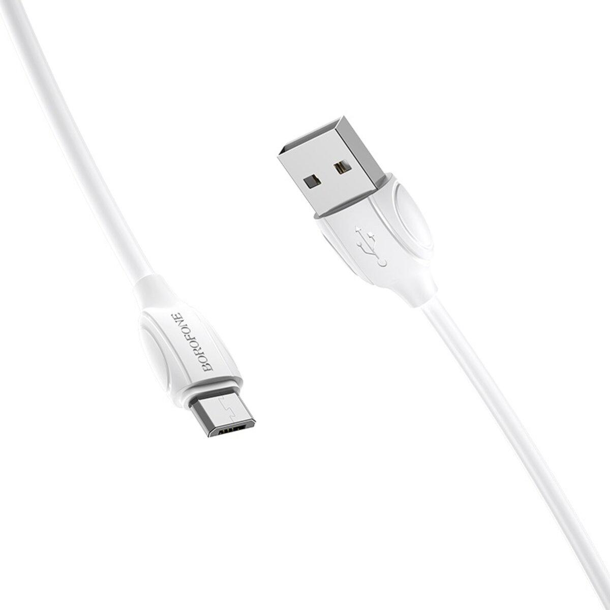 Кабель Borofone BX19 Benefit USB to micro-USB 3A 1 м White (BX19MW) Кабель Borofone BX19 Benefit USB to micro-USB 3A 1 м White (BX19MW)