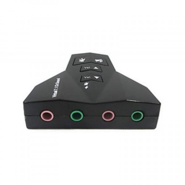 Карта звуковая 7.1 USB QTS-009 Black (16163) - фото 2