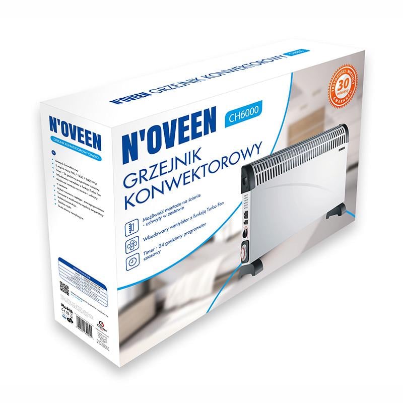 Конвекторный обогреватель с терморегулятором на ножках Noveen CH6000 20 кв.м 2000 Вт 220-240 В 50/60 Гц (1043358074) - фото 5 Конвекторный обогреватель с терморегулятором на ножках Noveen CH6000 20 кв.м 2000 Вт 220-240 В 50/60 Гц (1043358074) - фото 5