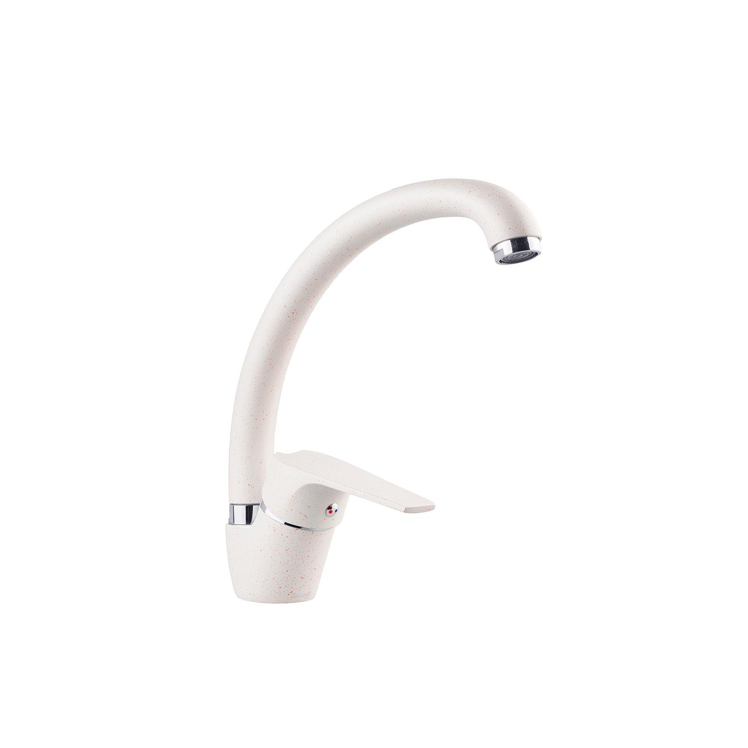 Змішувач для кухні KRONER Odra-S035 CV021242 одноважільний Білий (141721)