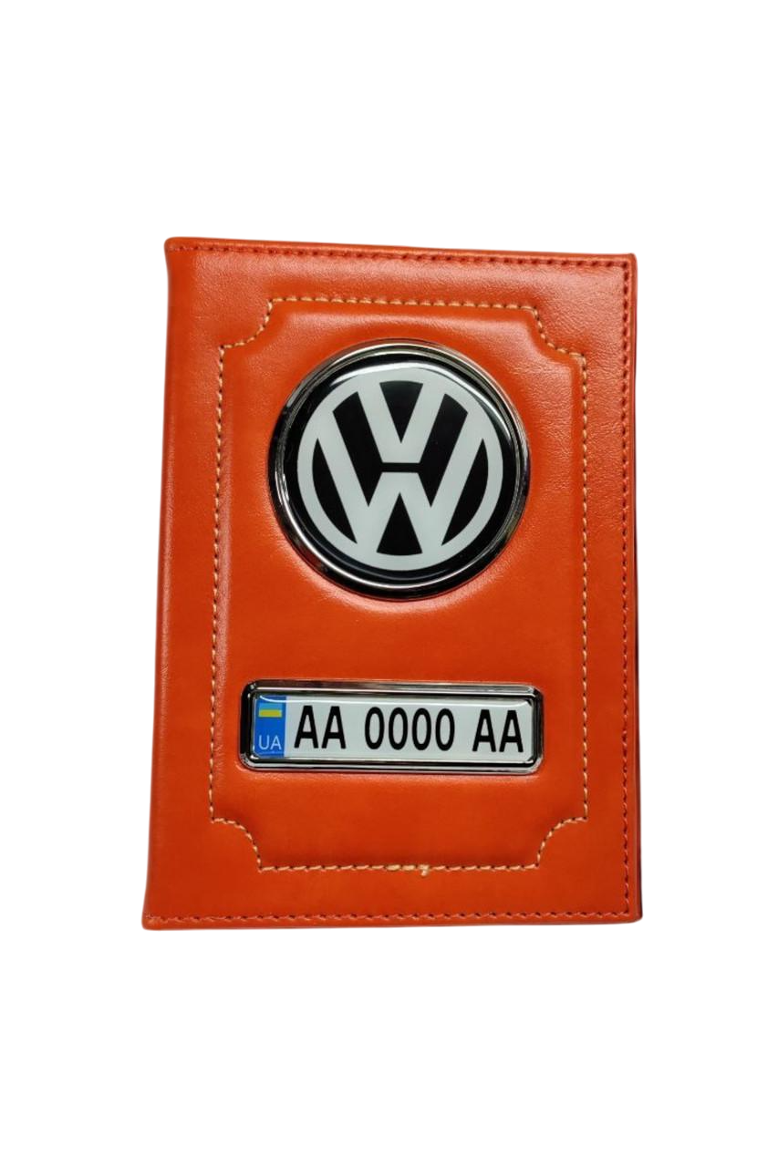 Обложка для водительских документов Volkswagen Оранжевый (2075376642)