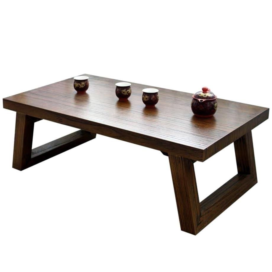 Столик для медитації з дерева Тонгаж 75х45х35 см Капучіно (МДТ-7545351809)