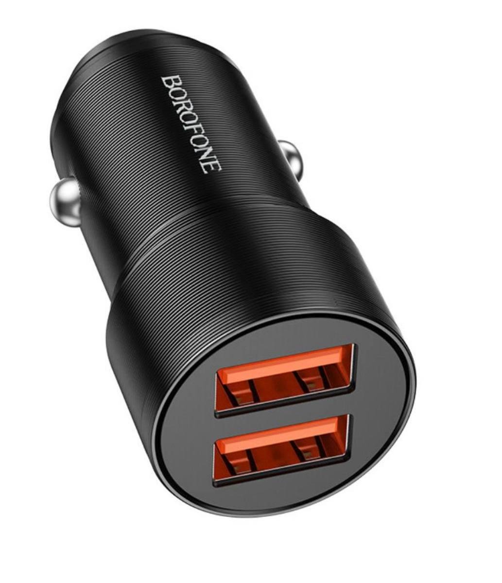 Зарядное устройство автомобильное Borofone BZ19 2USB 2,4 A Black (м00009) Зарядное устройство автомобильное Borofone BZ19 2USB 2,4 A Black (м00009)