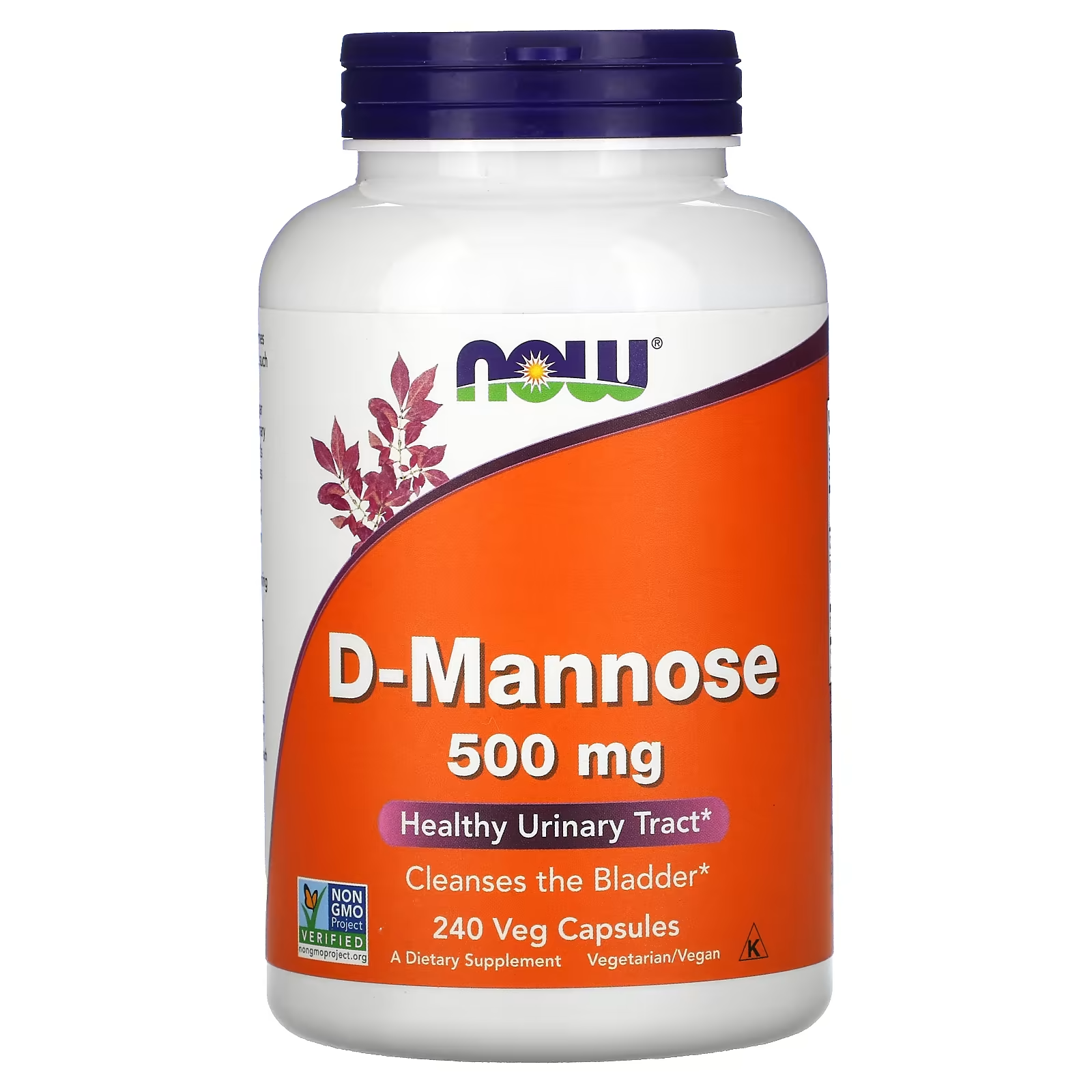 Добавка Now Foods D-манноза 500 мг 240 растительных капсул (NOW-02816)