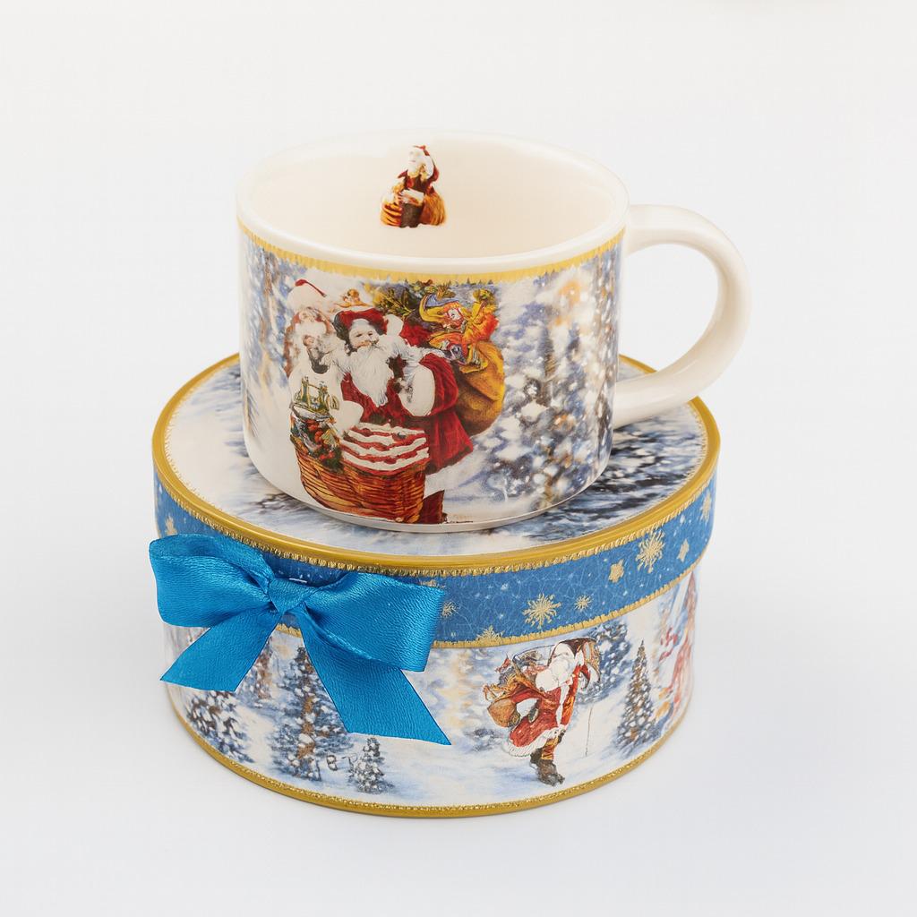 Чашка с ложкой новогодняя R36240 Time for gifts 280 мл