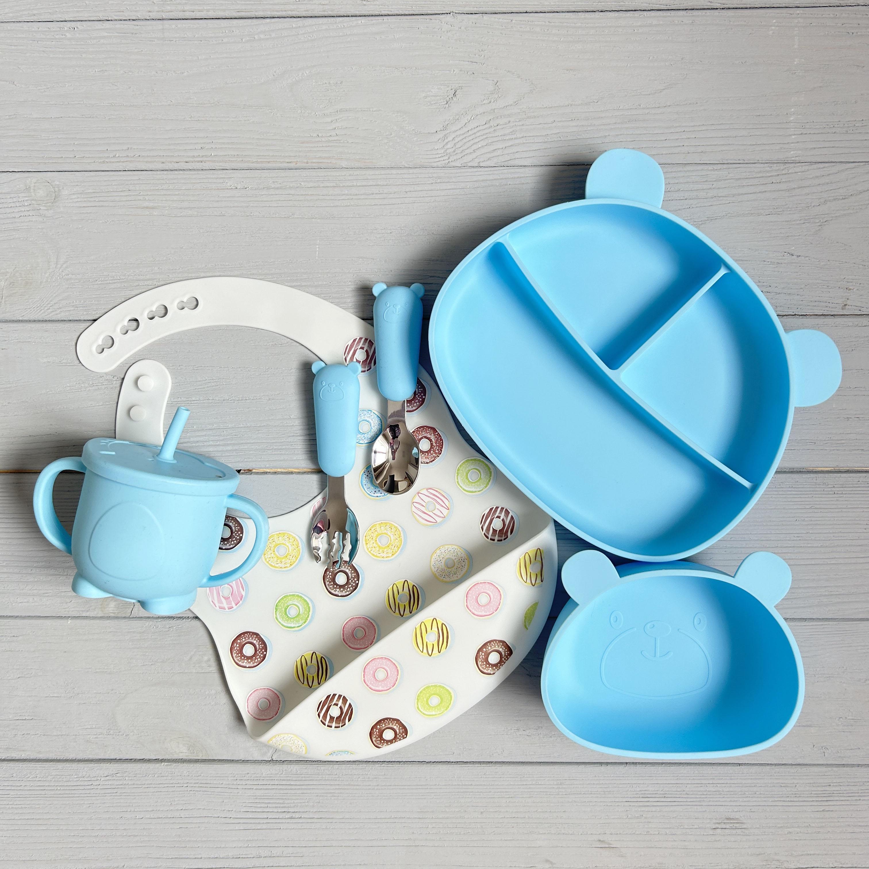 Детская посуда силиконовая Мишка BPR img_e9207 Y9 Голубой (65519)