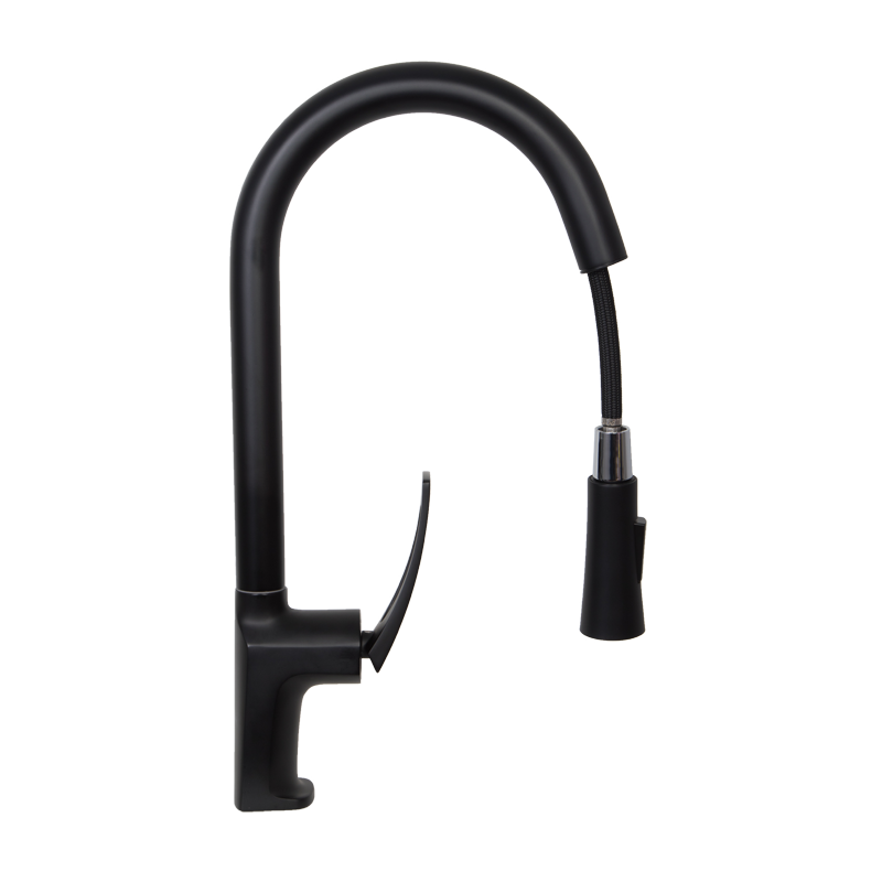 Смеситель для кухни с выдвижным изливом MONE Deluxe KINGDOM 7381381B Black - фото 4 Смеситель для кухни с выдвижным изливом MONE Deluxe KINGDOM 7381381B Black - фото 4