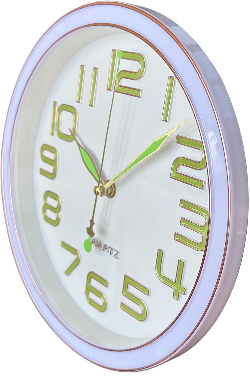 Часы настенные бесшумные Quartz Ph-03-W 25 см Белый (2701919400)