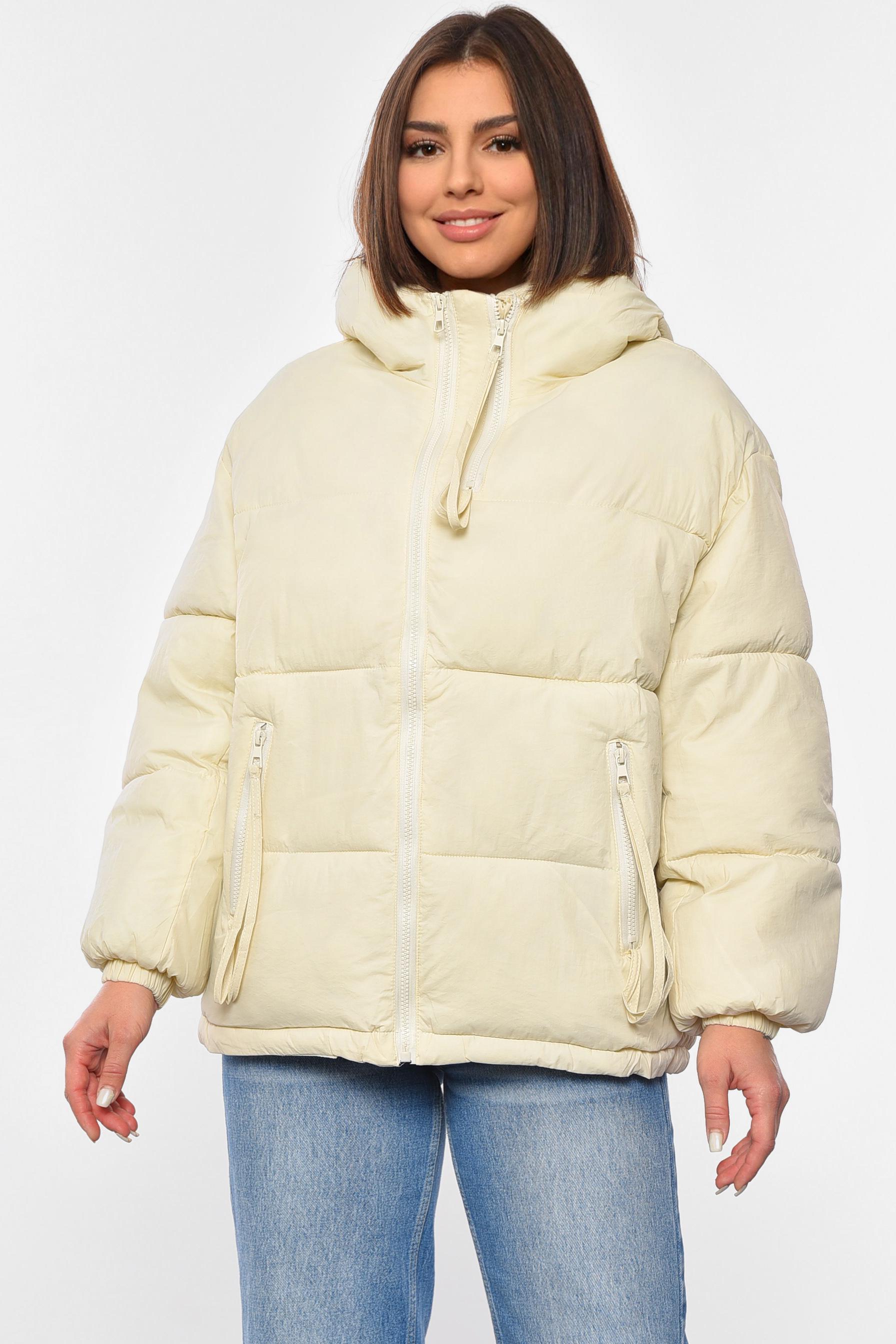 Куртка женская демисезонная M Молочный (192431)