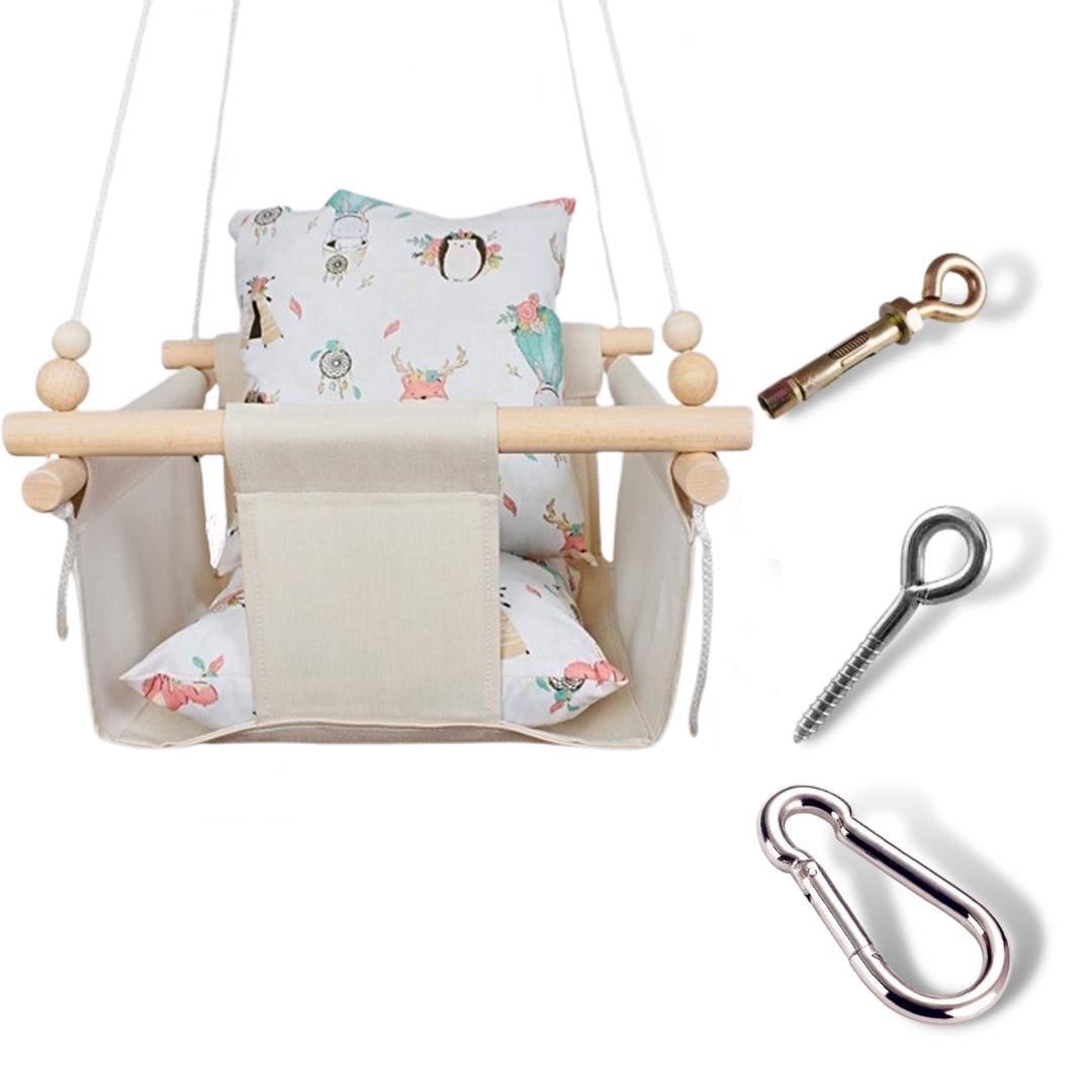 Дитяча гойдалка Infancy Звірятка Молочний (9675165)