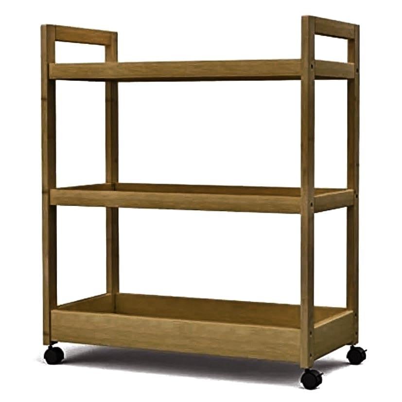 Этажерка для ванной из дерева на колесиках Соронита Сиена (АБТ-001105)