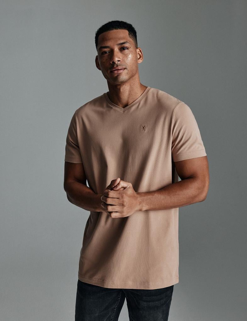 Футболка чоловіча Diverse V Neck 251 XXXL Бежевий (5905384094155) Футболка чоловіча Diverse V Neck 251 XXXL Бежевий (5905384094155)