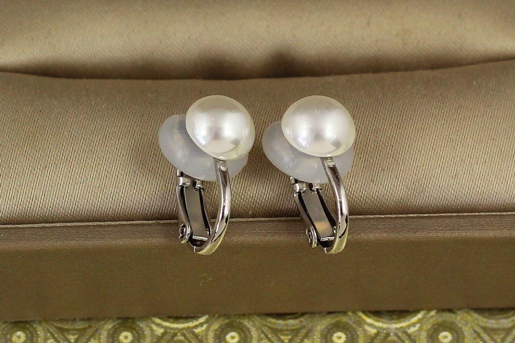Серьги клипсы Xuping Jewelry половинка жемчужины 1,6 см Серебристый (27109511)