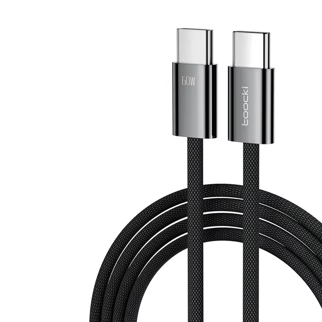Кабель Toocki 60w/3A USB Type C-Type-C 1 м Чорний (TQ-X51C3CC1BLK60)