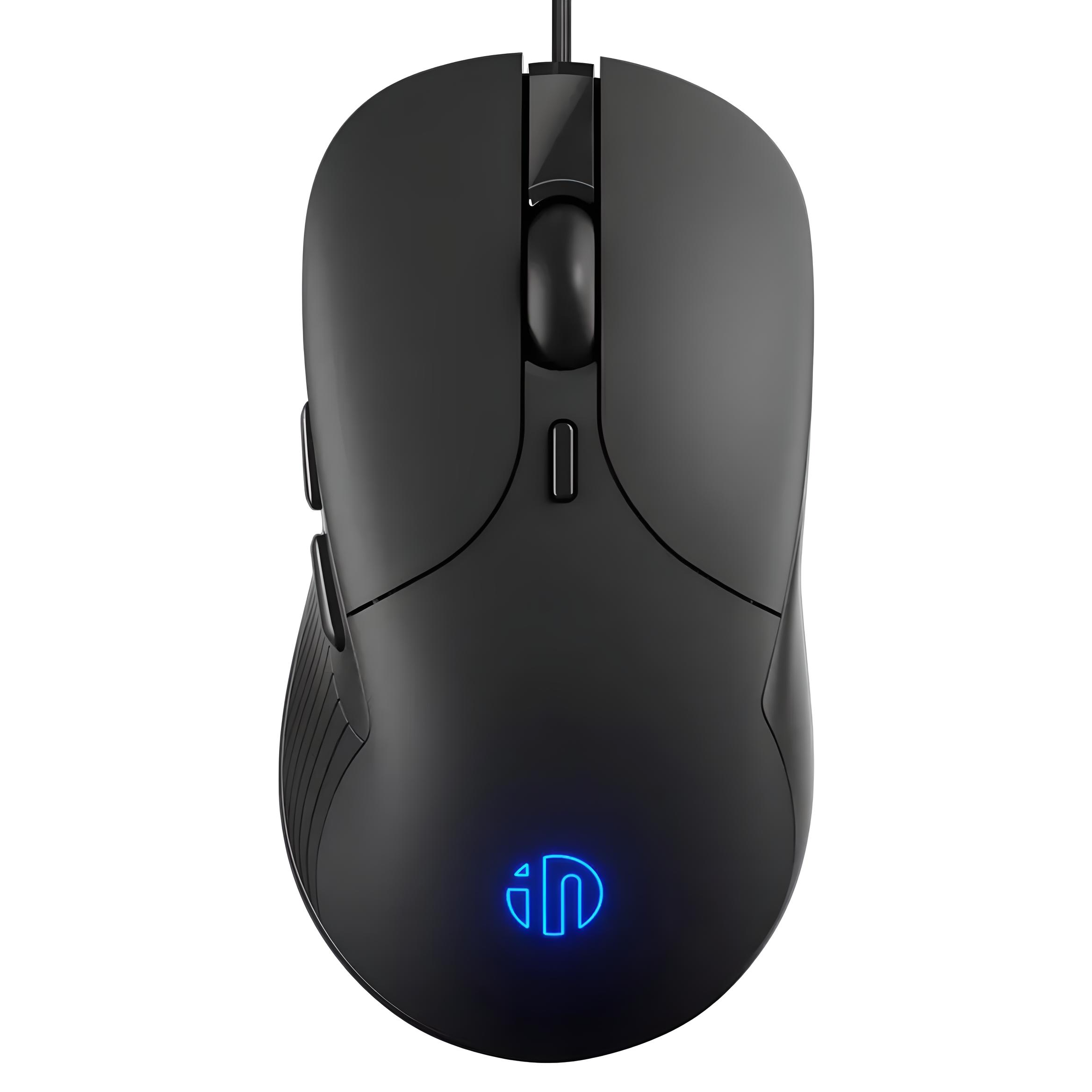 Мышка проводная INPHIC B2 с RGB подсветкой 8800 DPI Черный матовый