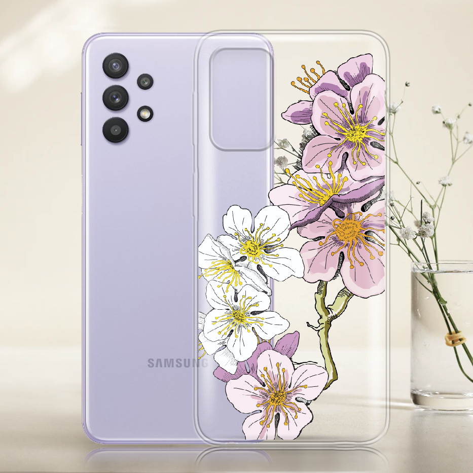 Чохол BoxFace Samsung A325 Galaxy A32 Cherry Blossom Прозорий силікон (42084-cc4-42084) - фото 2